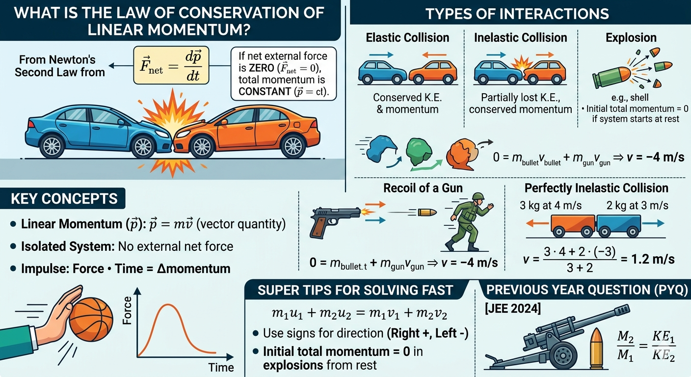 Conservation of Linear Momentum Illustration